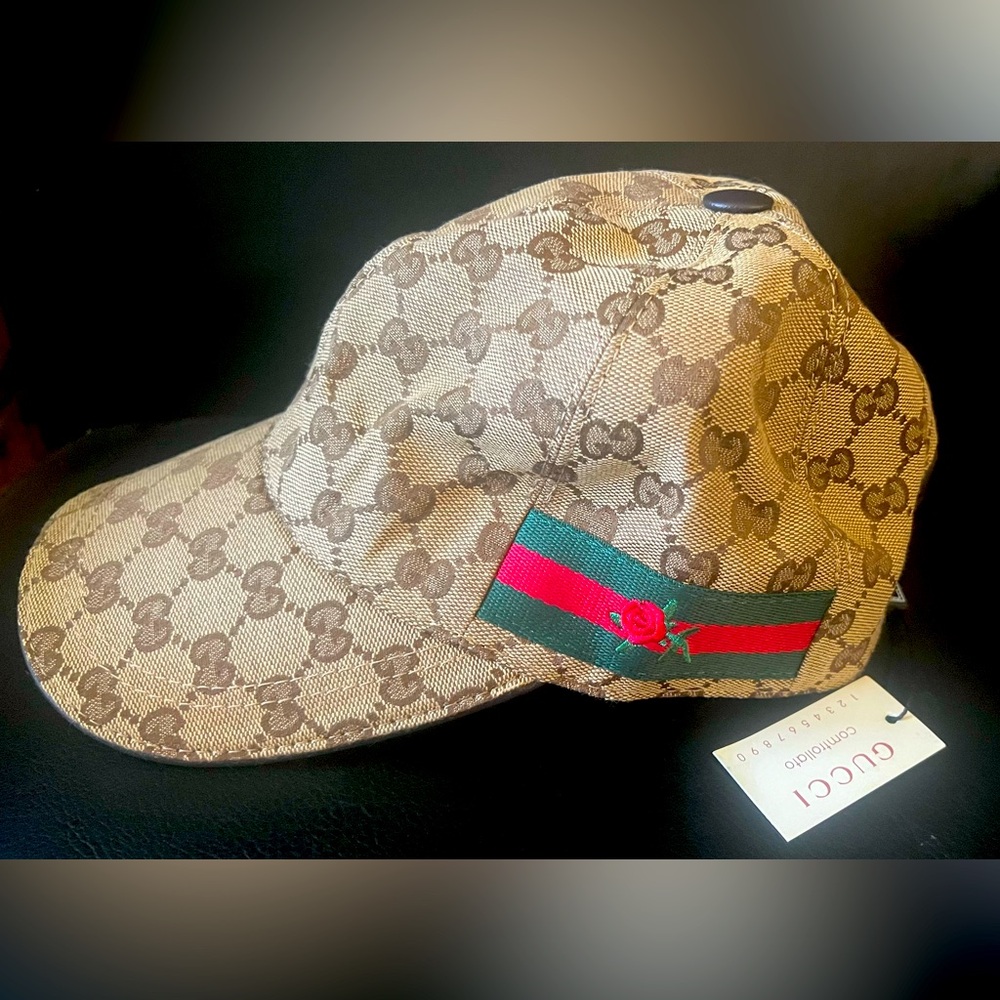 Brand New Authentic Gucci GG Monogram (with rose) Baseball Cap Hat